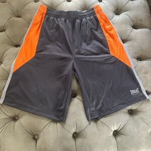 Everlast Athletic Shorts in Gray with Orange Panels